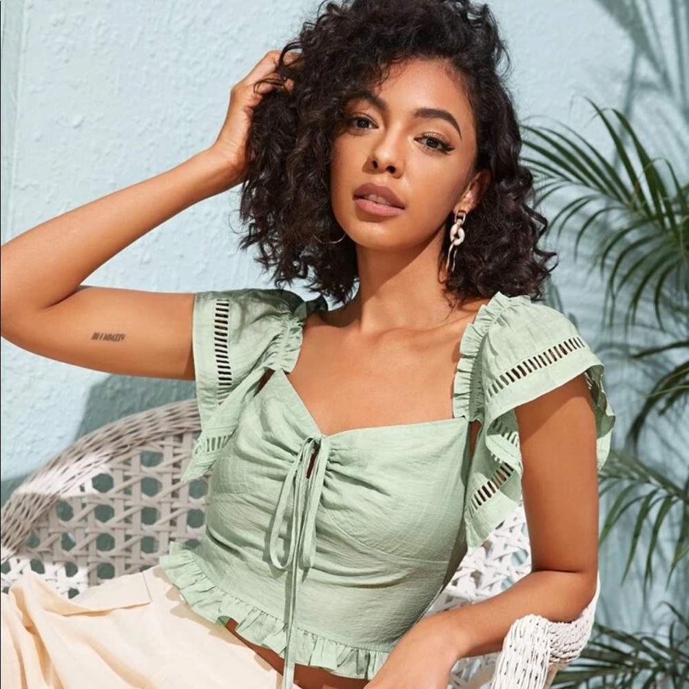 SHEIN Green Top